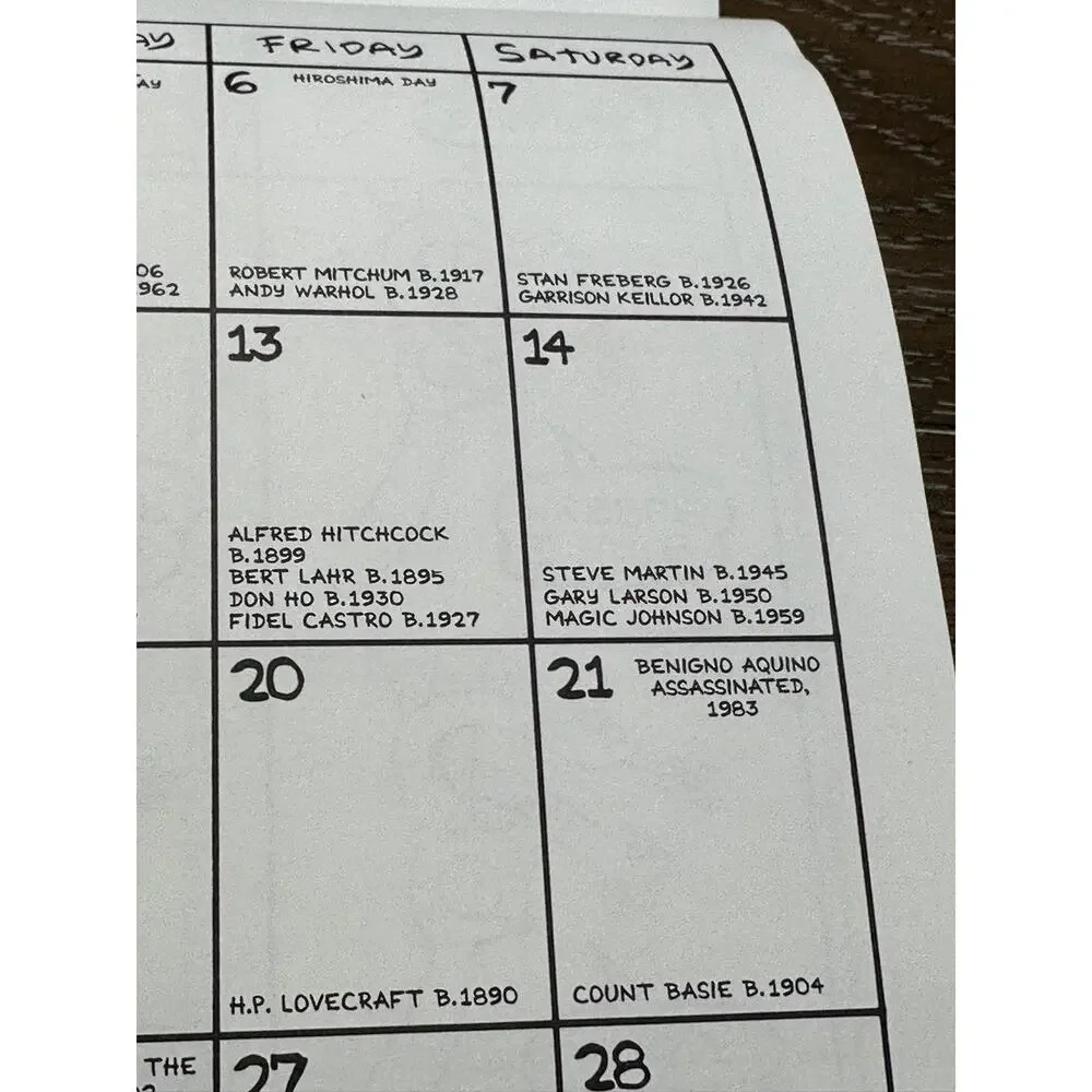 The Life in Hell 1992-1993 16-Month Fun Calendar Matt Groening